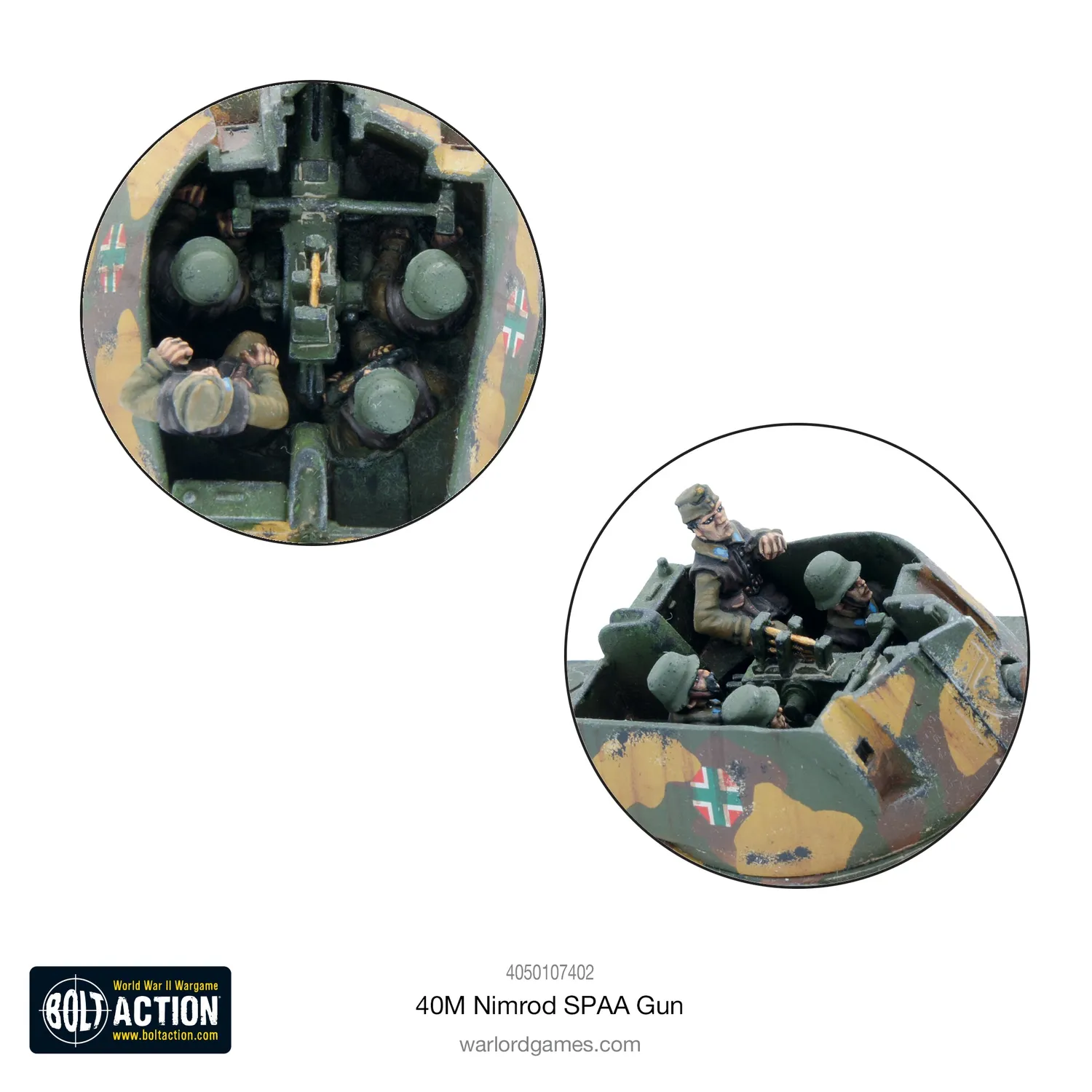 Bolt Action 40M Nimrod SPAA Gun canon antiaérien hongrois