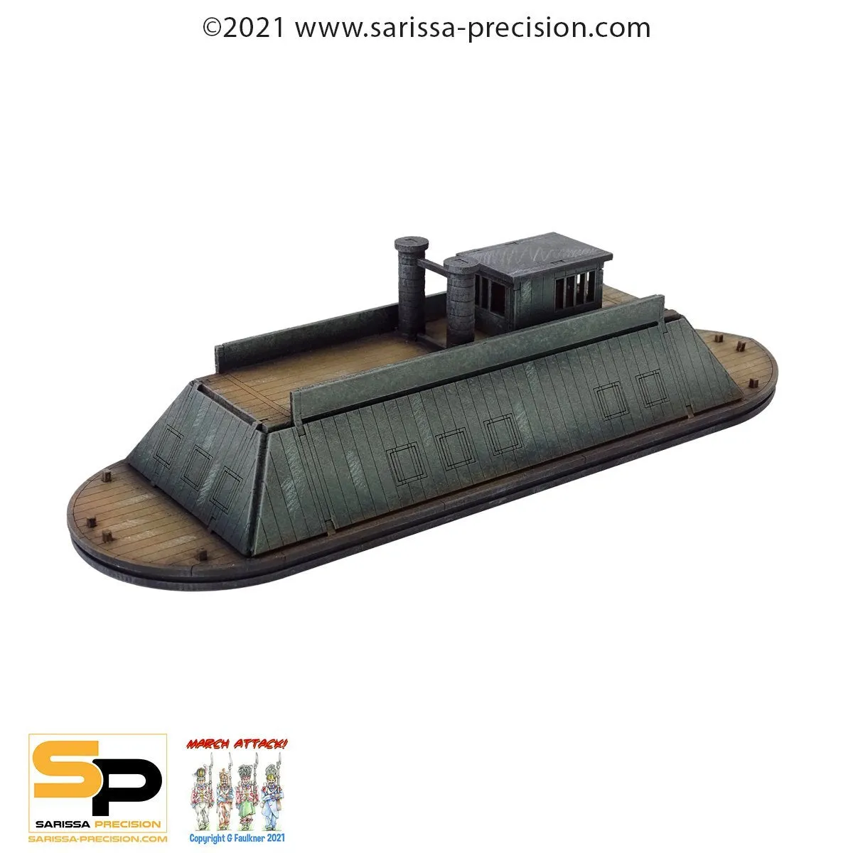 Bolt Action Epic ACW Ironclad décor MDF 15mm