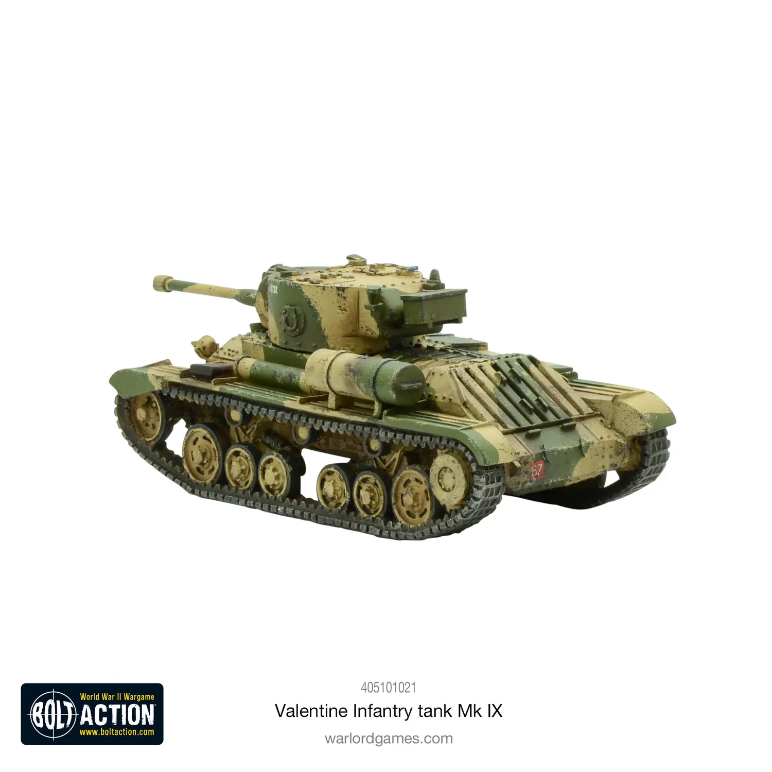 Bolt Action Valentine Mk IX char miniature résine et métal