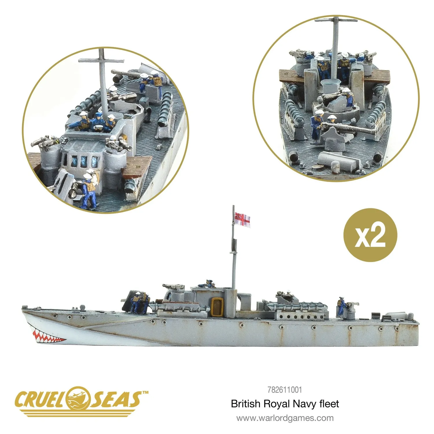 Bolt Action Cruel Seas Royal Navy Fleet flotte britannique 1/300