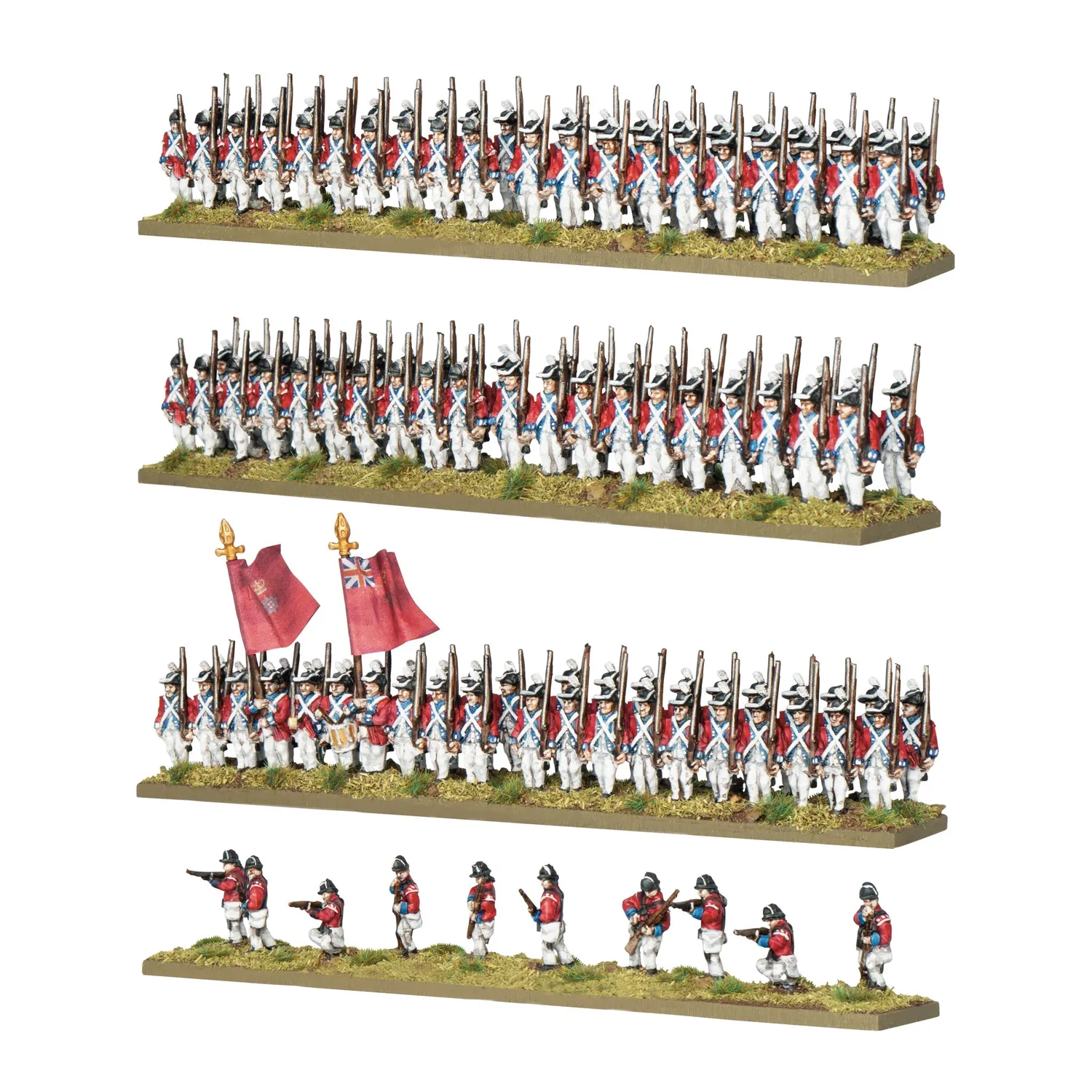 Black Powder Epic Battles Revolution! British Foot Guard figurines 2 régiments