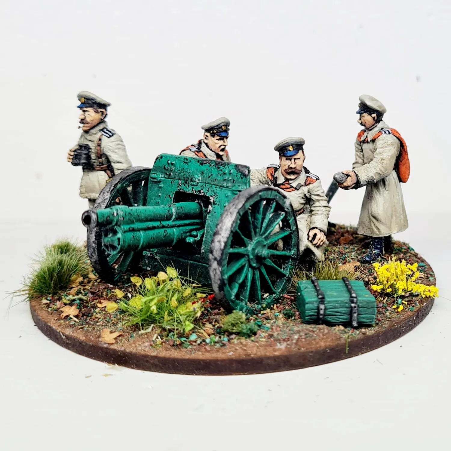 Ares Wargames Canon Blanc figurines métal 28mm x4