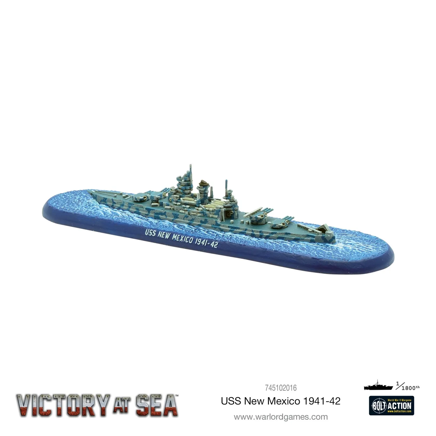 Victory at Sea USS New Mexico BB-40 cuirassé en métal et résine