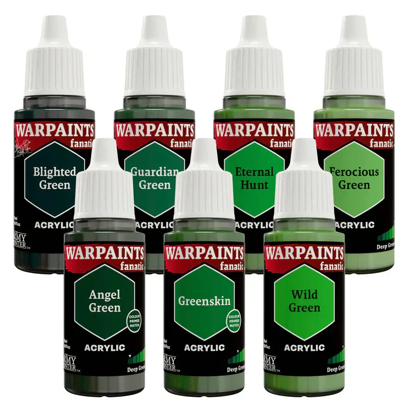 Army Painter Warpaints Fanatic Deep Greens set 7 peintures vert