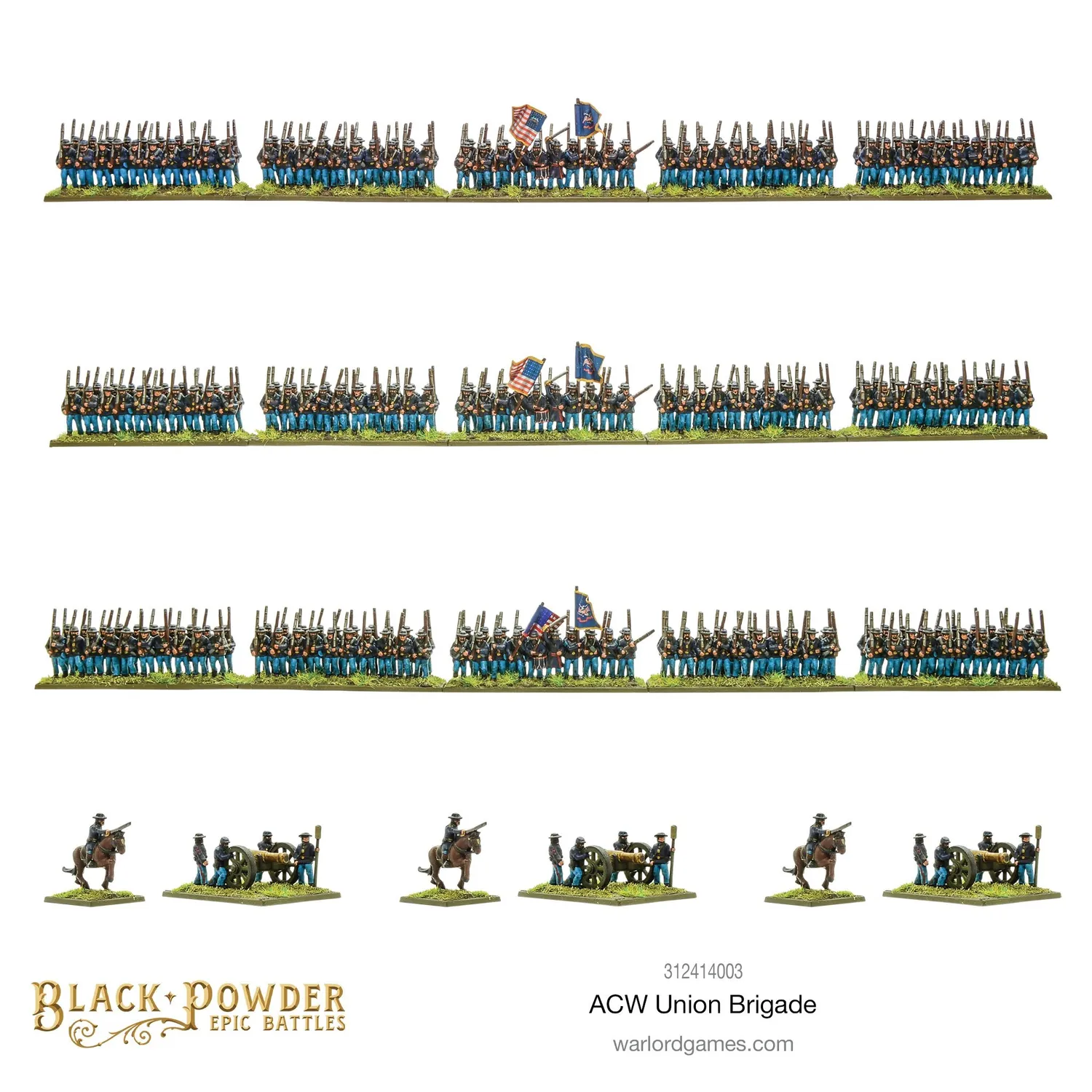 Bolt Action Epic Battles ACW Union Brigade figurines plastique
