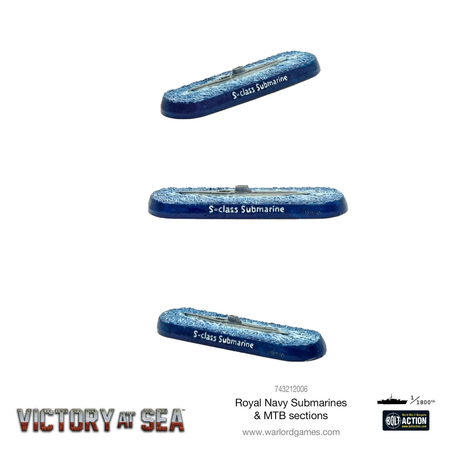 Victory at Sea Royal Navy Submarines & MTB résine
