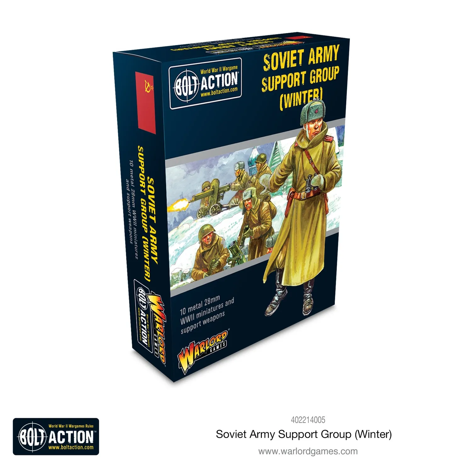 Bolt Action Soviet Army Winter Support Group figurines métal hiver