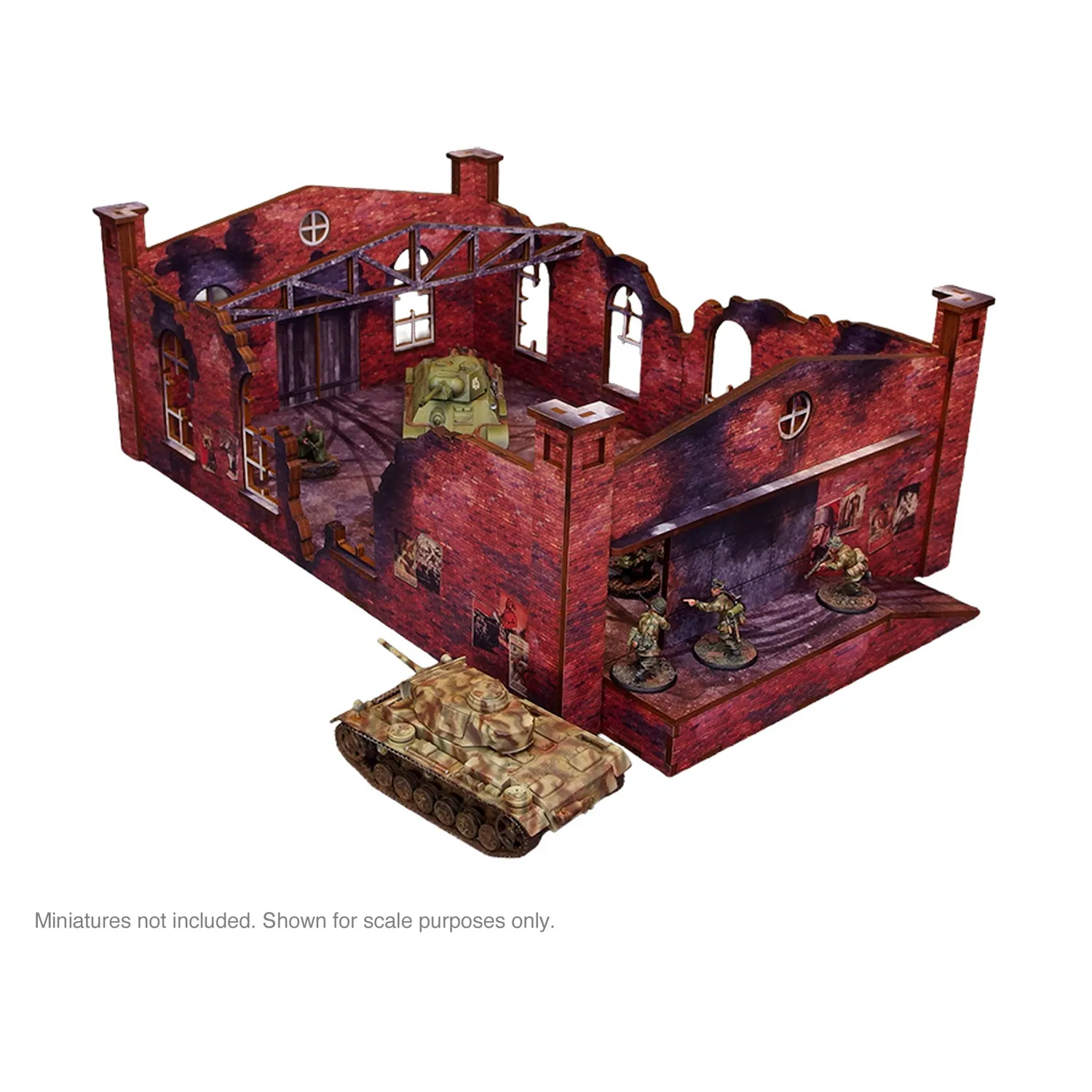 Bolt Action WW2 Ostfront Stalingrad Factory Bundle bâtiment ruiné prépeint