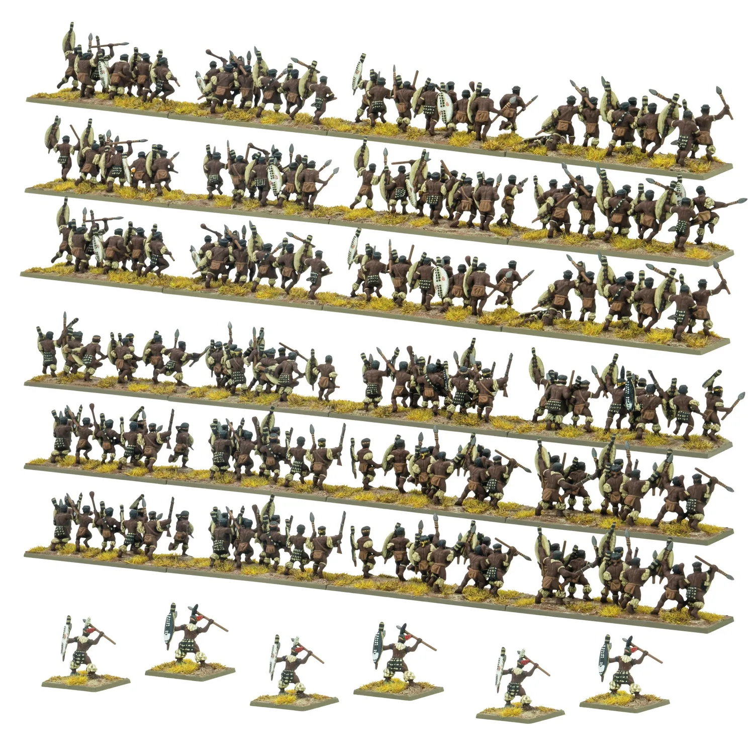 Bolt Action Black Powder Epic Battles Zulu Zulu Impi Brigade figurines plastique