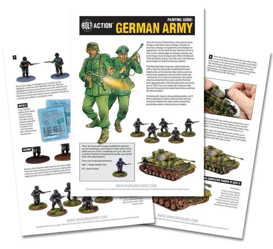 Bolt Action German guide peinture PDF 7 pages