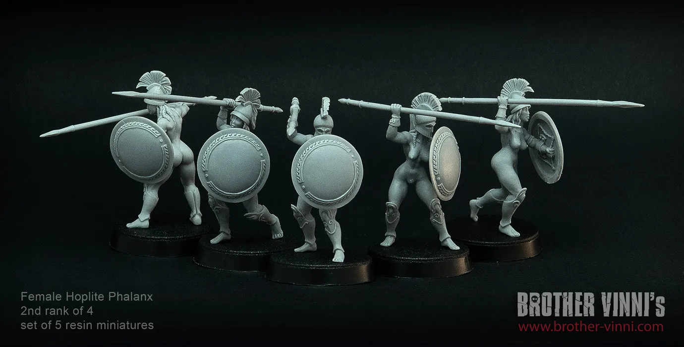 Brother Vinni Female Hoplites 2/4 figurines résine 28mm x5