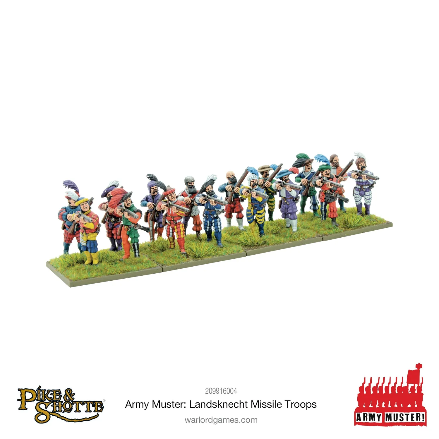 Bolt Action Pike & Shotte Landsknecht Missile Troops lot figurines