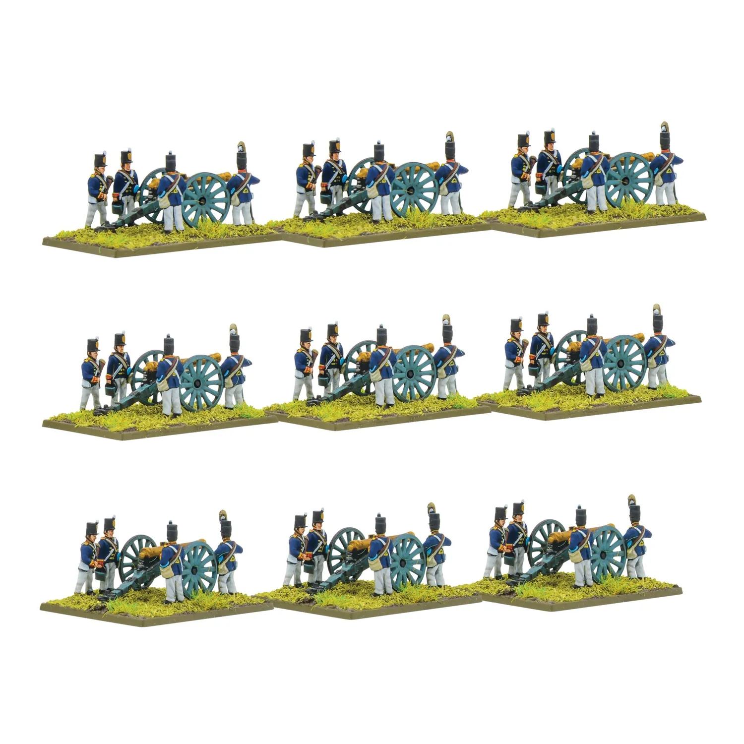 Bolt Action Black Powder Peninsular British Foot Artillery Park x9