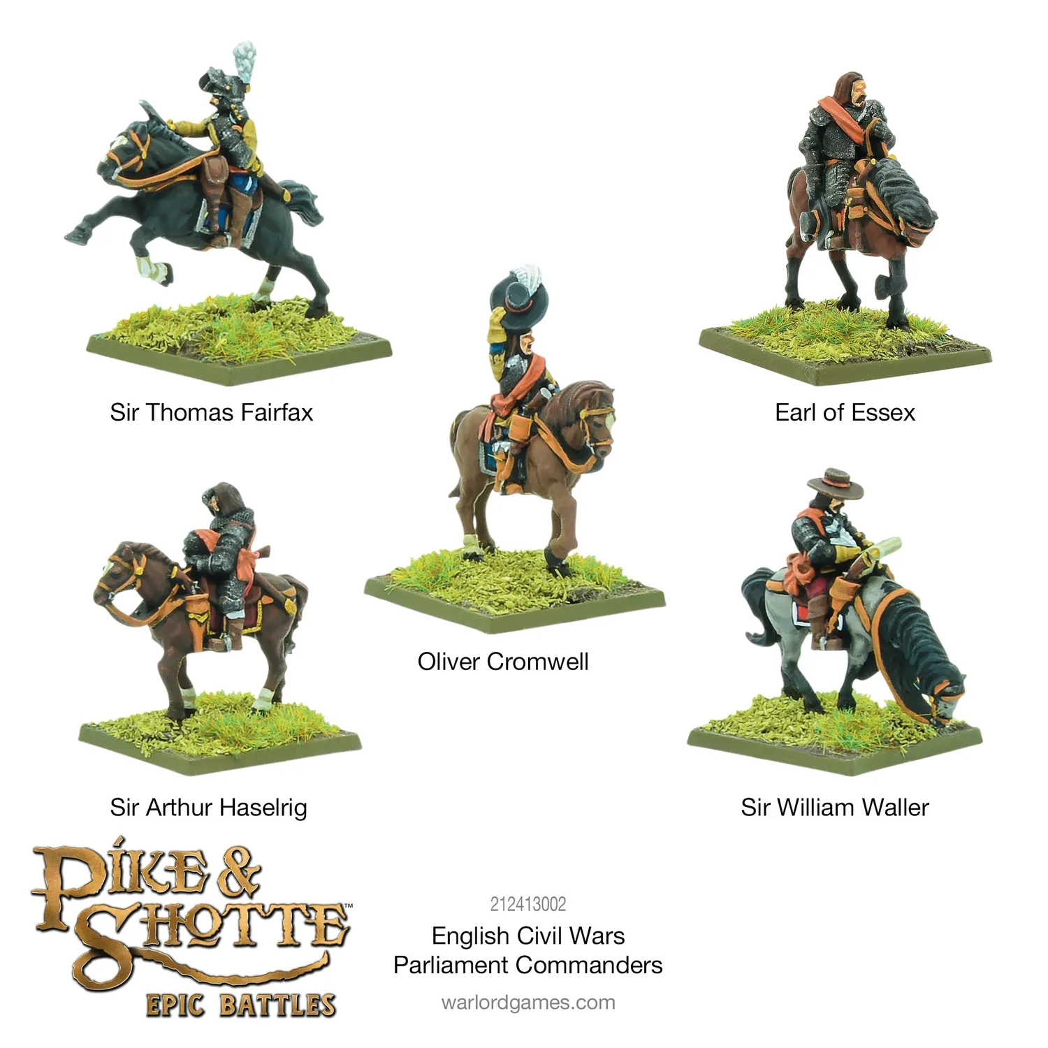 Pike & Shotte Epic Battles Parliament Commanders figurines résine