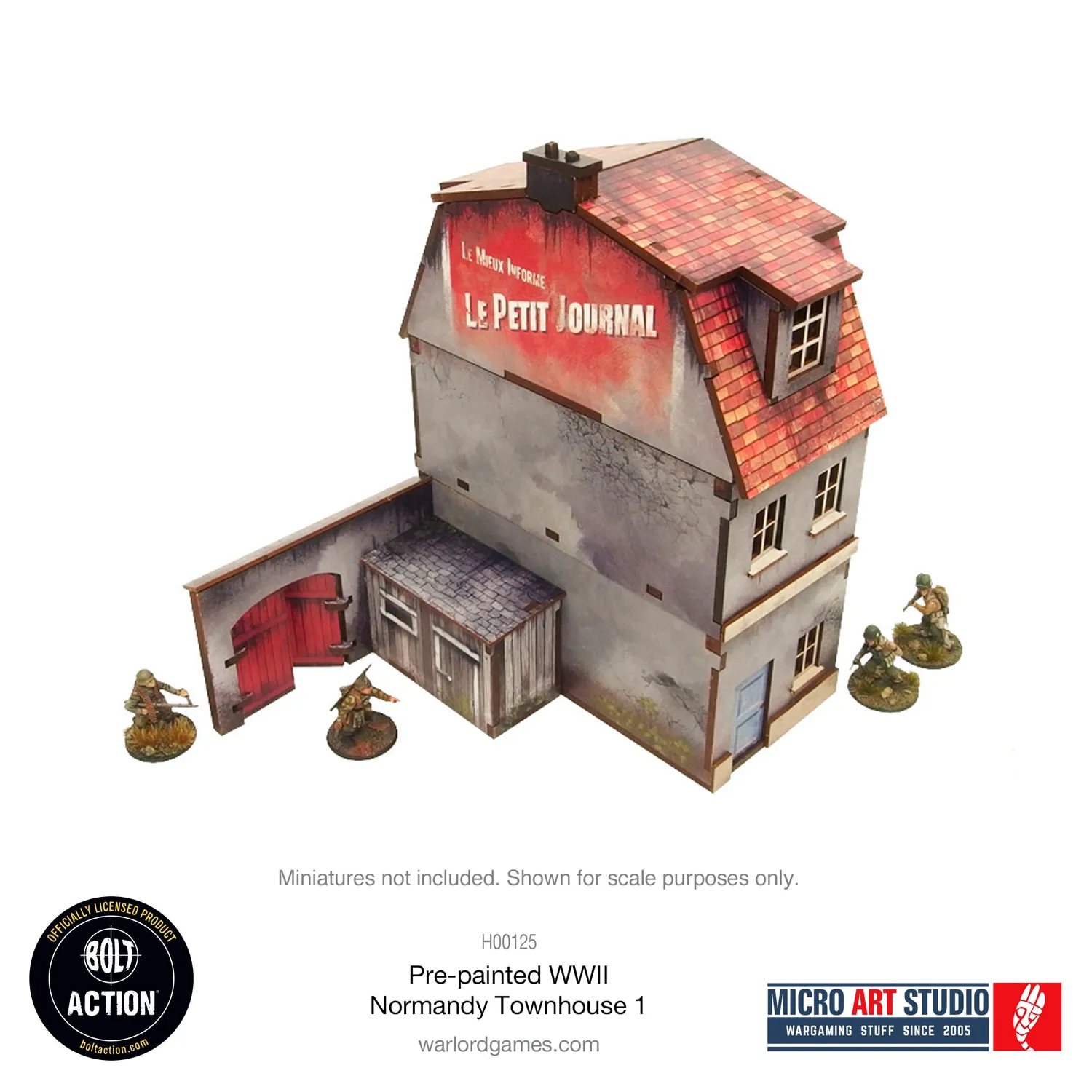 Bolt Action Pre-painted WW2 Normandy Townhouse 1 bâtiment prépeint 28-30 mm