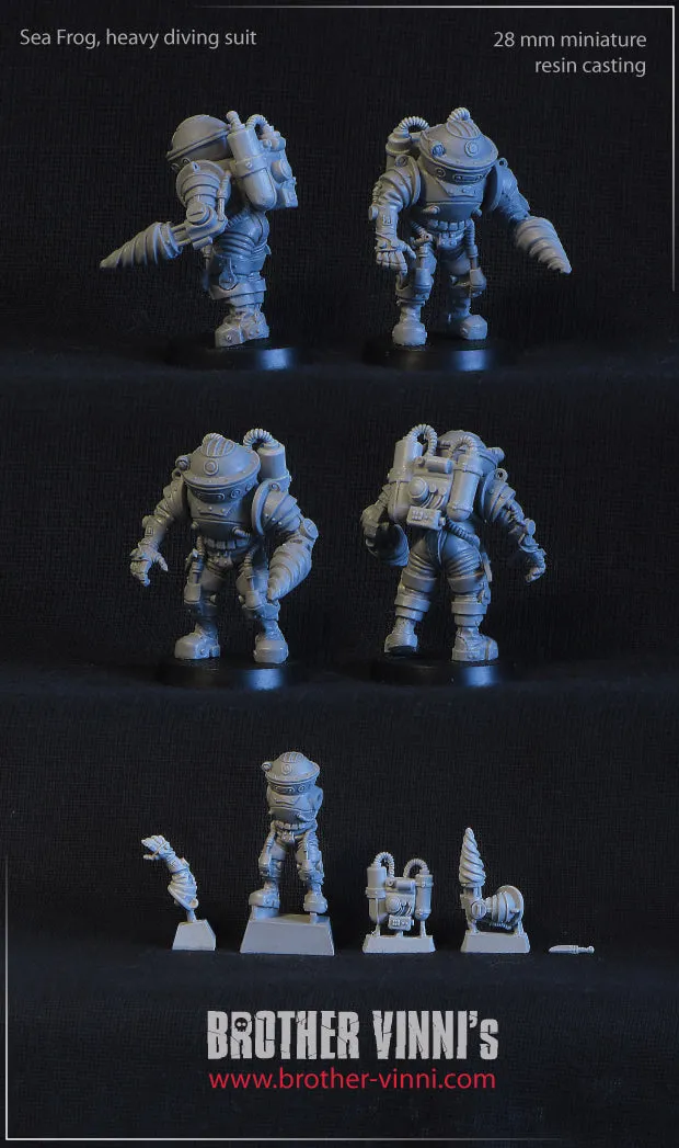 Brother Vinni Heavy Diver figurine résine 32 mm non peinte