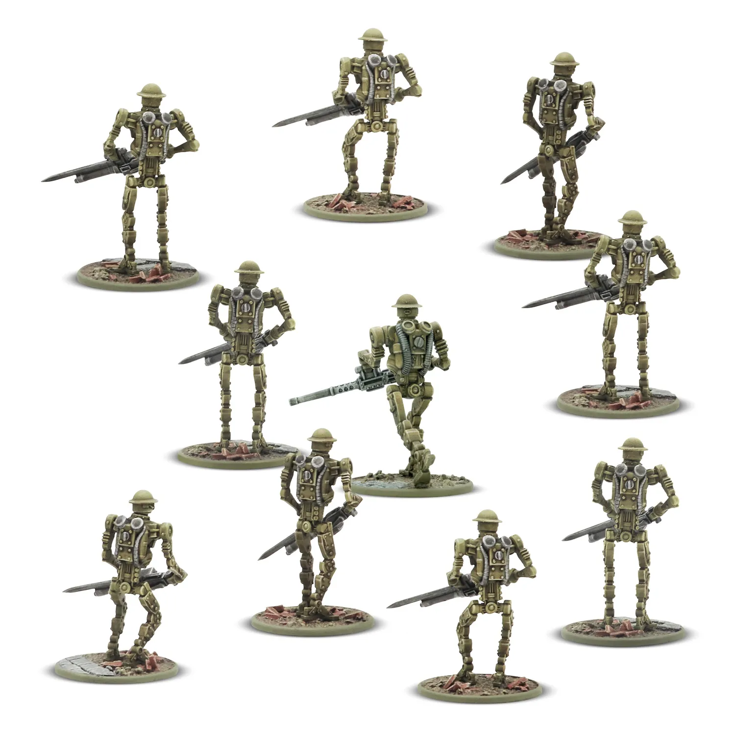 Bolt Action Konflikt'47 Mk I Automated Infantry figurines plastique x10