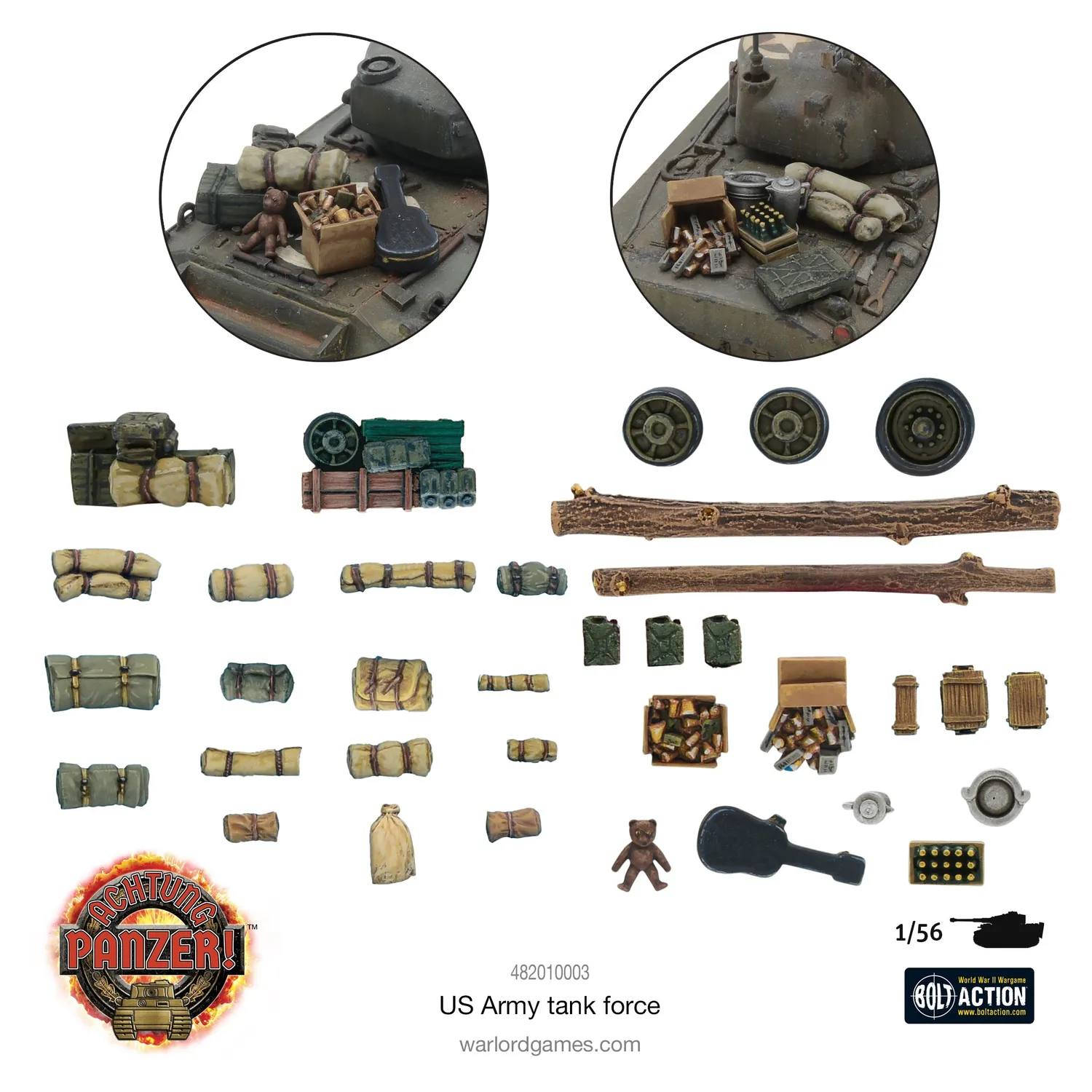 Bolt Action Achtung Panzer! US Army Tank Force coffret 5 chars
