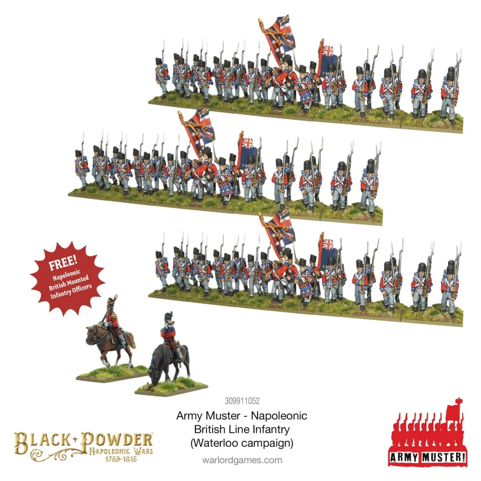 Warlord Black Powder Army Muster infanterie anglaise