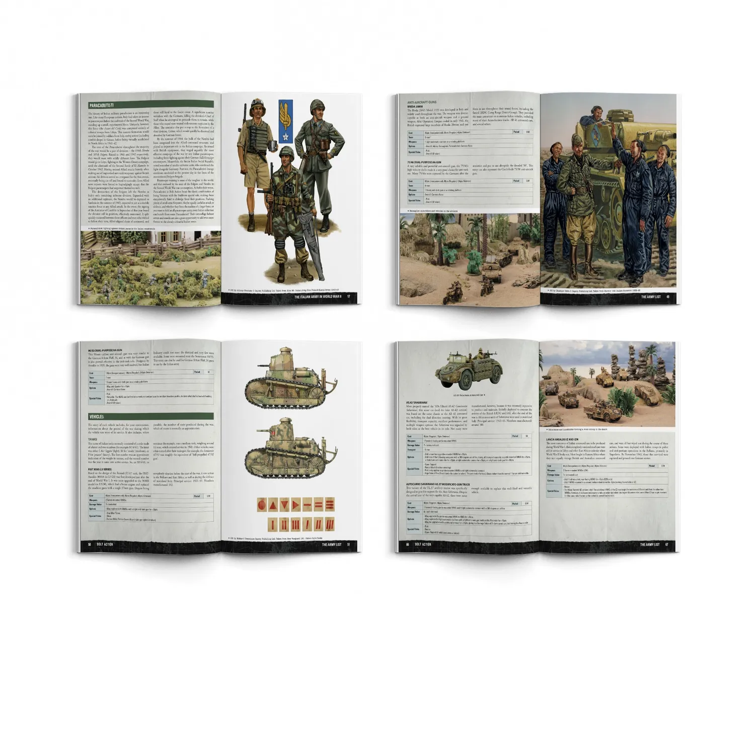 Bolt Action Armies of Italy livre d'armée + figurine Desert