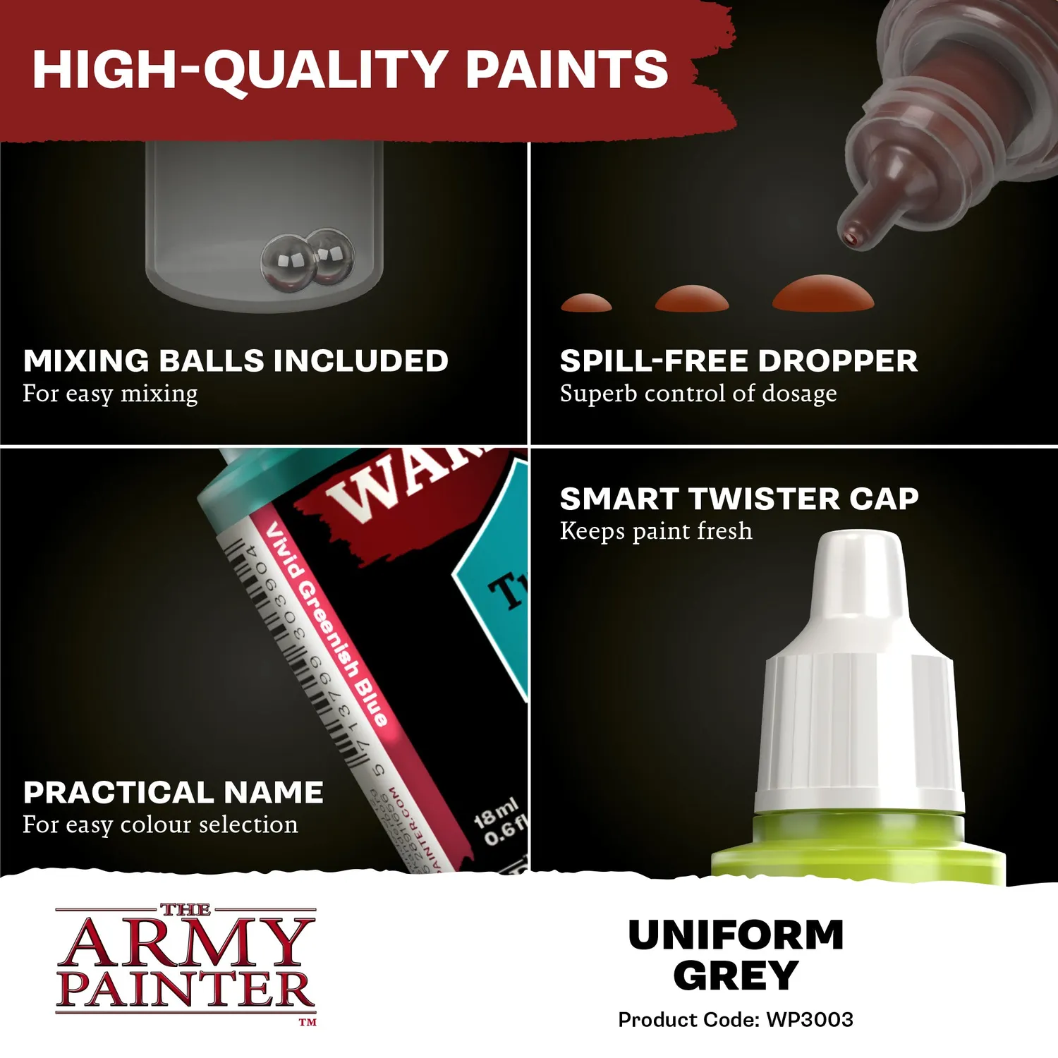 Army Painter Warpaints Fanatic Uniform Grey peinture 18ml