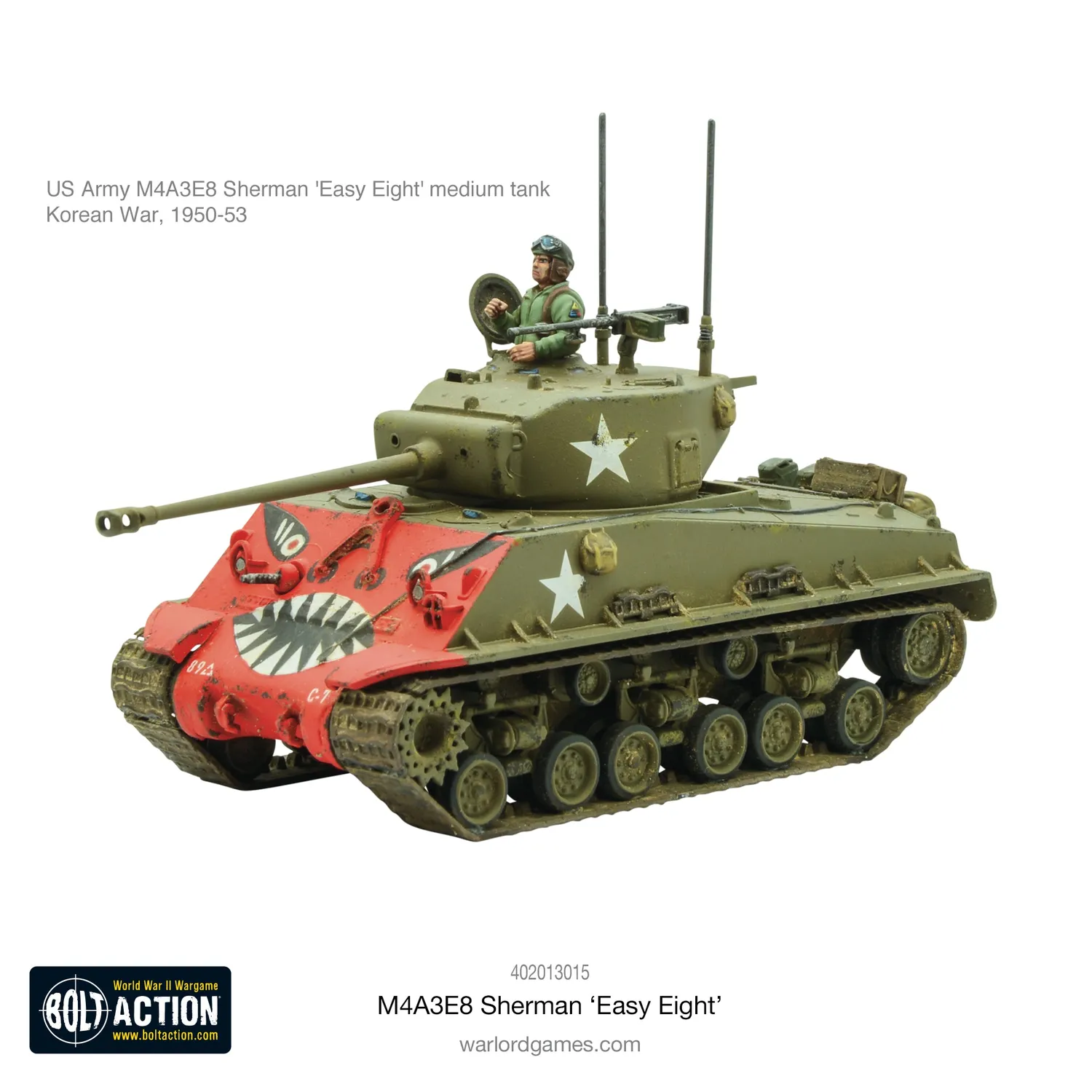 Bolt Action M4A3E8 Sherman Easy Eight char plastique 76 mm