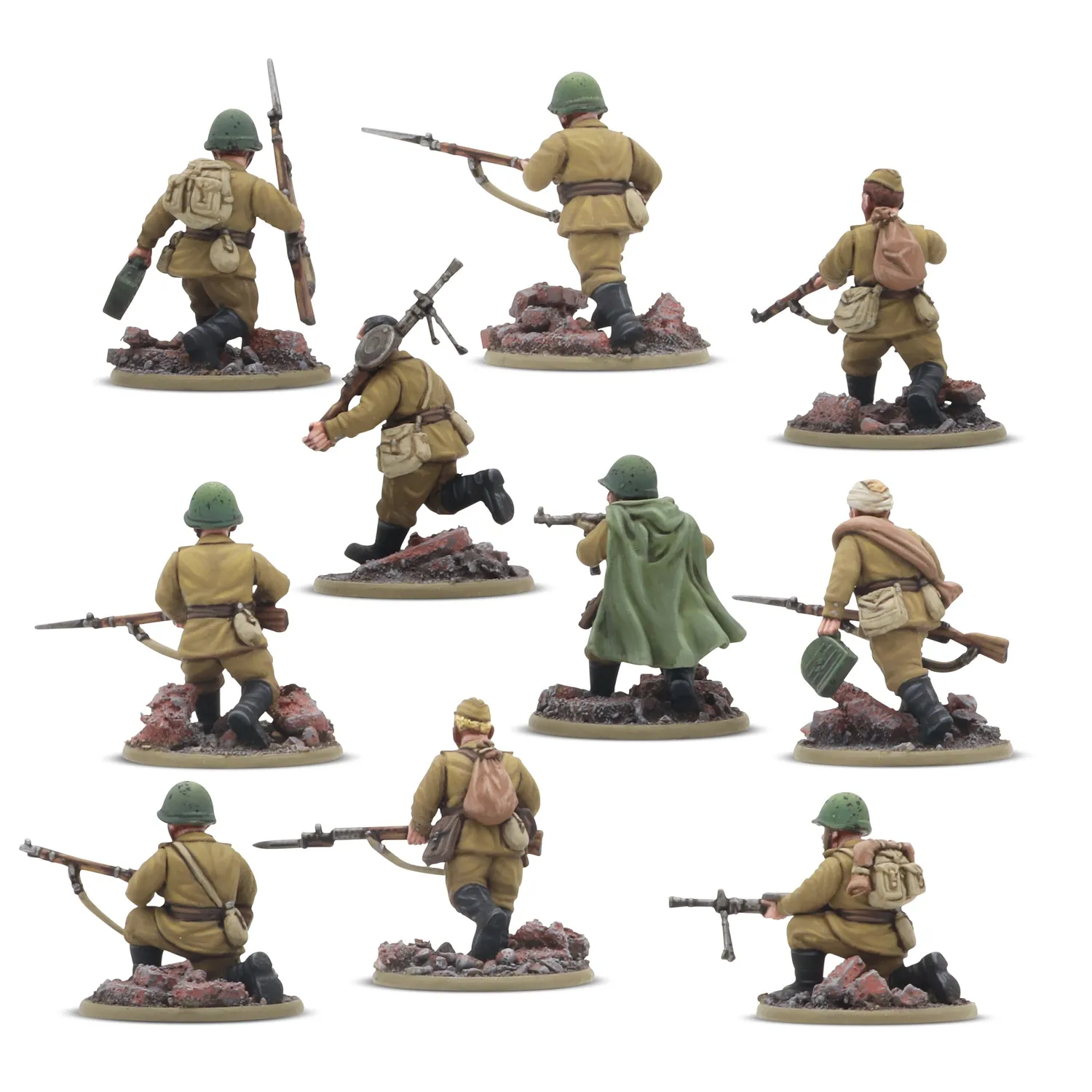 Bolt Action Soviet Army Infantry Platoon boîte 30 figurines été