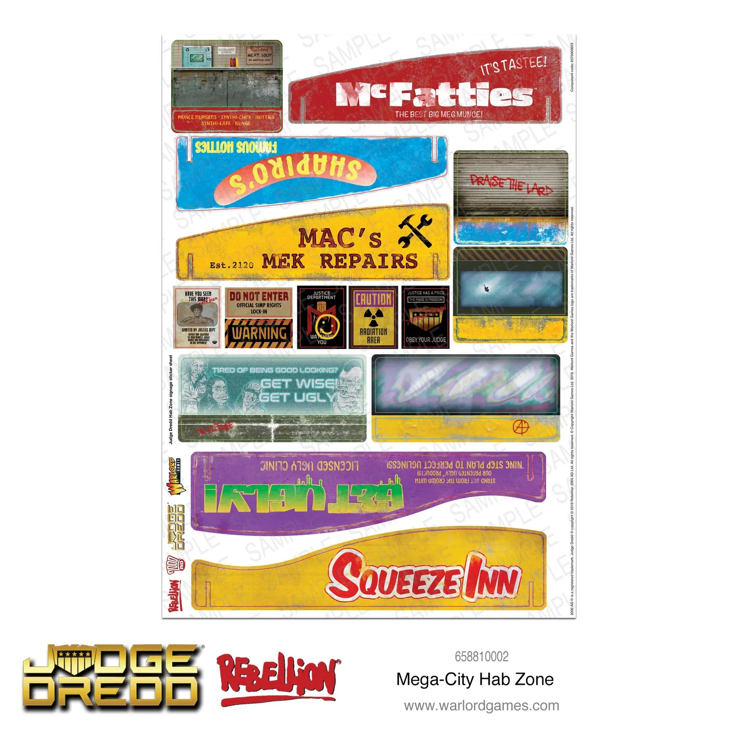 Bolt Action Mega-City Hab Zone décor MDF x3