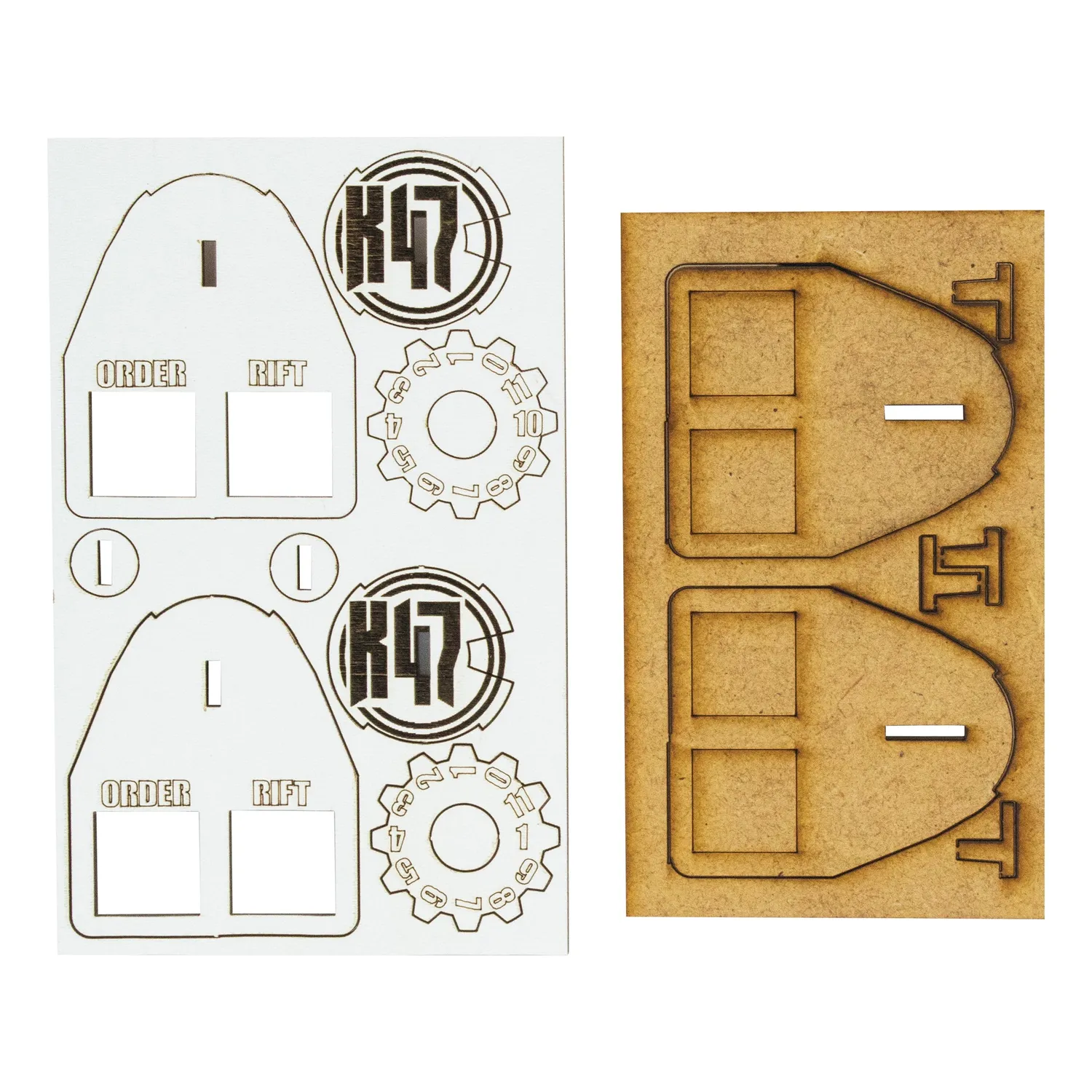 Bolt Action Konflikt '47 MDF Rift Unit Pin Markers marqueurs MDF lot de 2