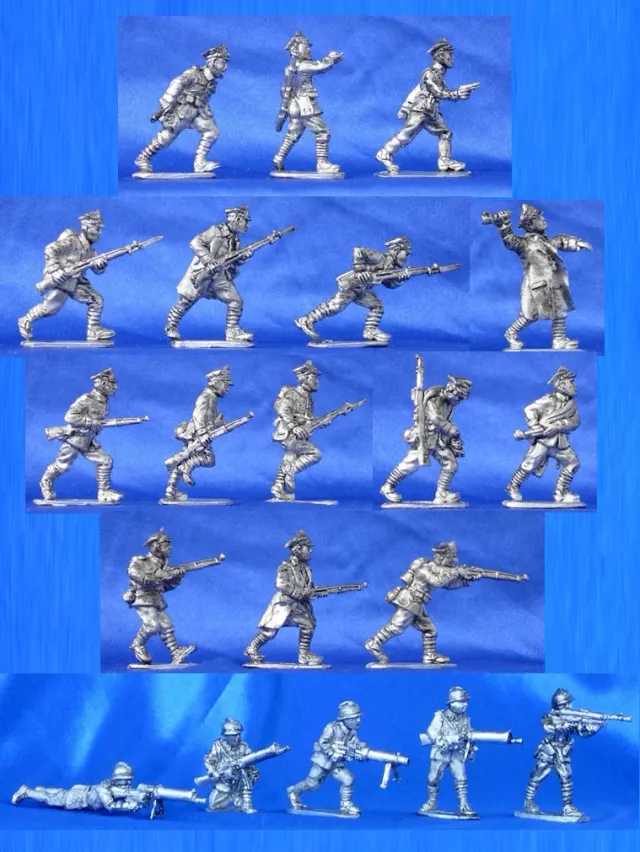 DES TRANCHEES AUX BARRICADES Studio Siberia Fantassins Polonais (1920) figurines 28 mm métal