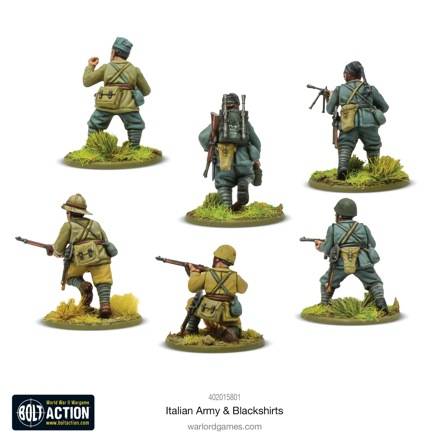 Bolt Action Italian Army & Blackshirts figurines plastique