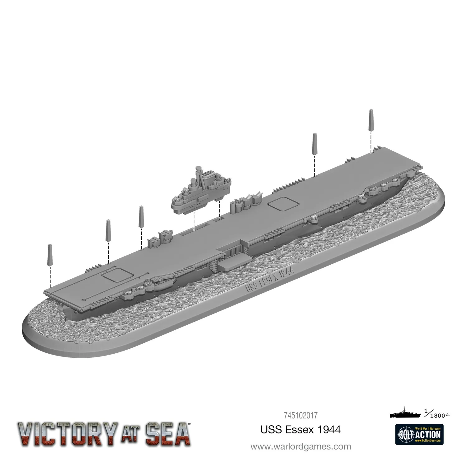 Bolt Action Victory at Sea USS Essex porte-avions