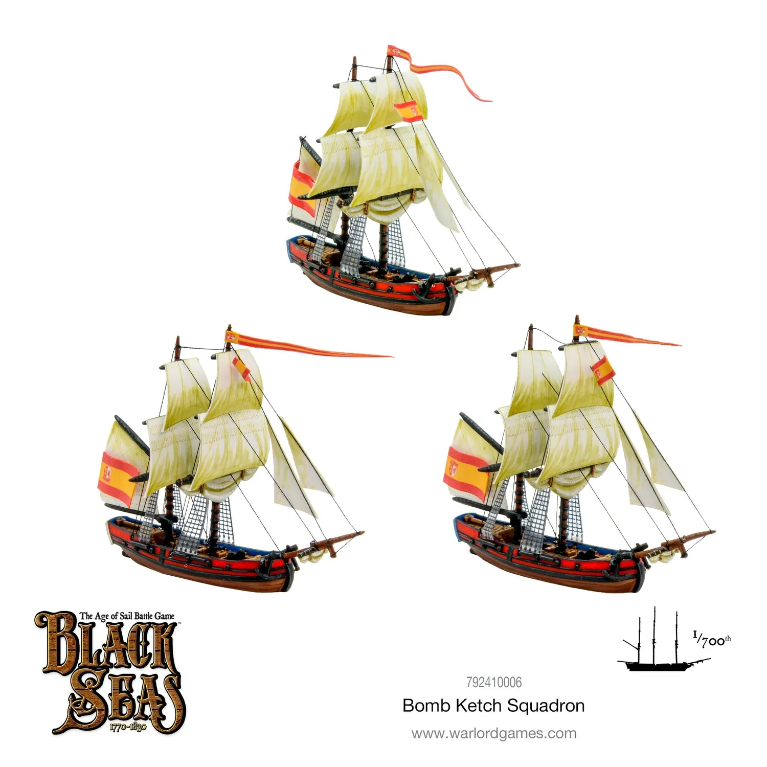Black Seas Bomb Ketch Squadron navires résine métal