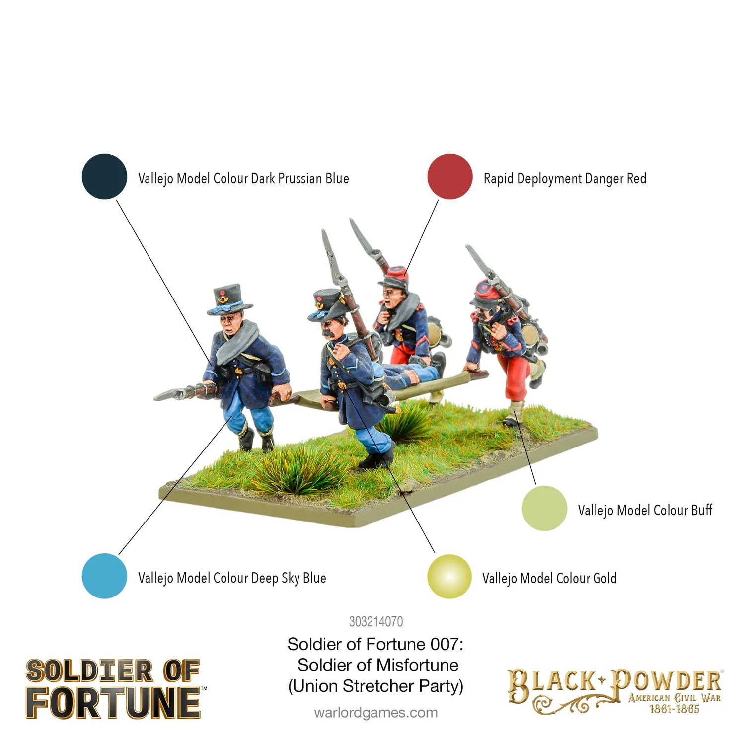 Warlord Soldier of Fortune 007 Misfortune figurine brancardiers