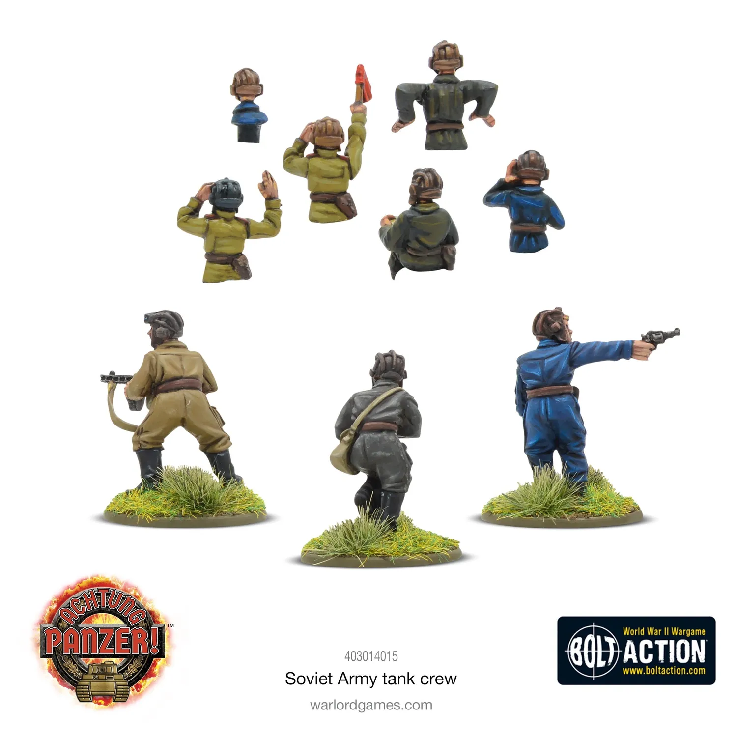 Bolt Action Soviet Tank Crew équipage char résine 9 figs