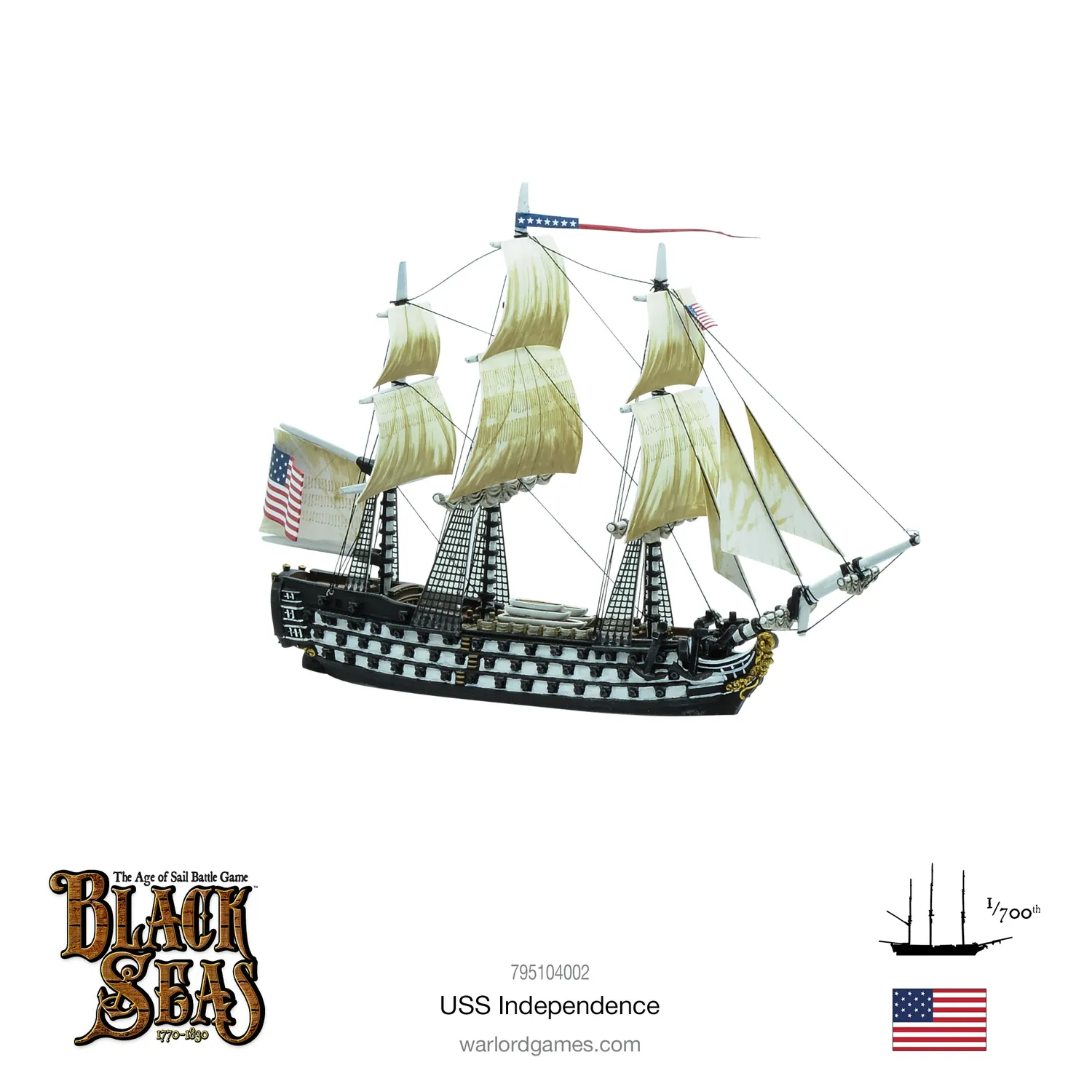 Bolt Action Black Seas USS Independence navire résine