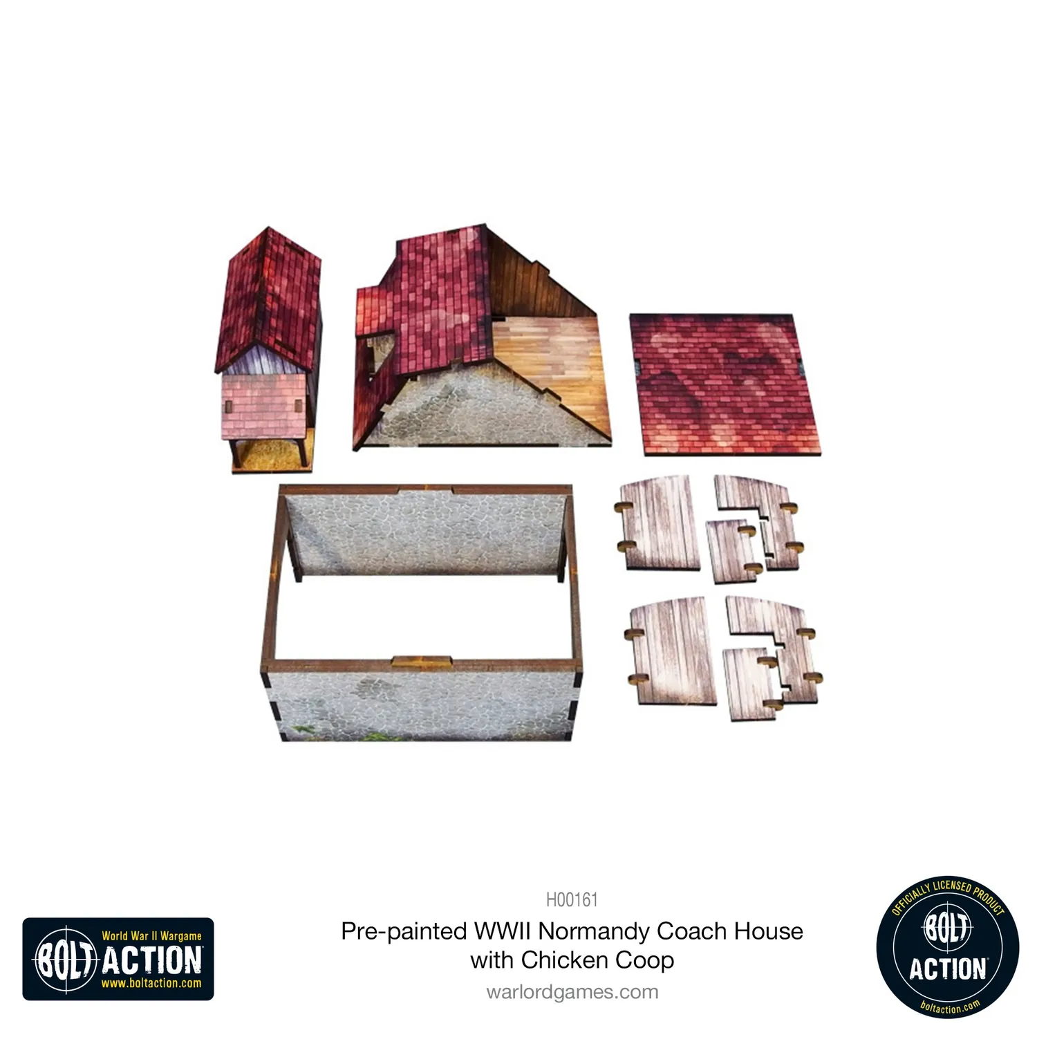 Bolt Action Normandy Coach House with Chicken Coop décor prépeint 28-30 mm