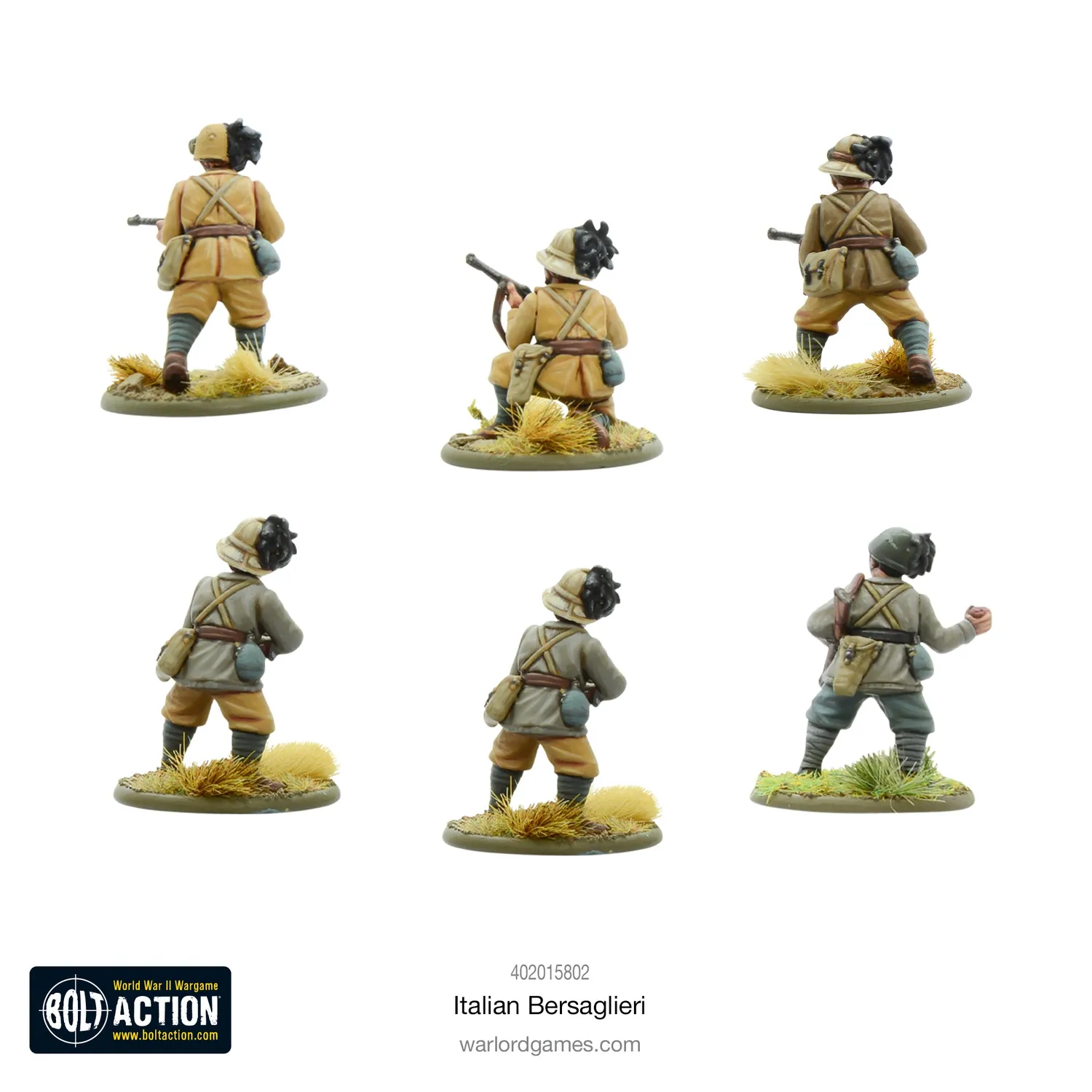 Bolt Action Italian Bersaglieri infanterie plastique x30