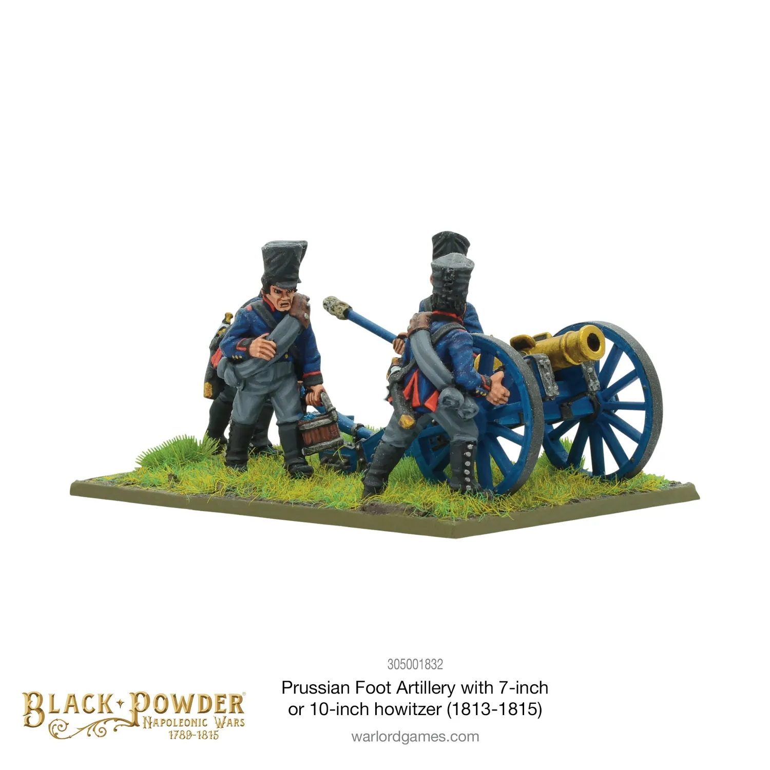 Bolt Action Napoleonic Prussian Foot Artillery with 7 or 10-inch Howitzer canon métal