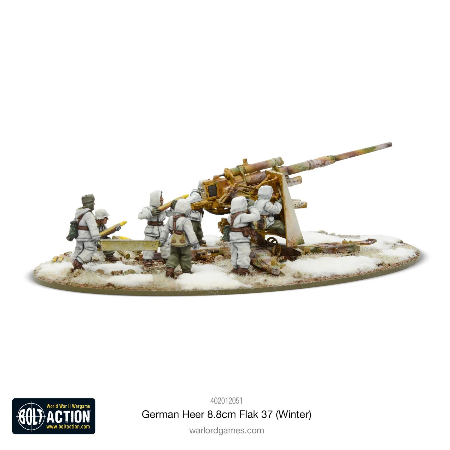 Bolt Action German Heer 8.8cm Flak 37 (Winter) canon antichar métal plastique