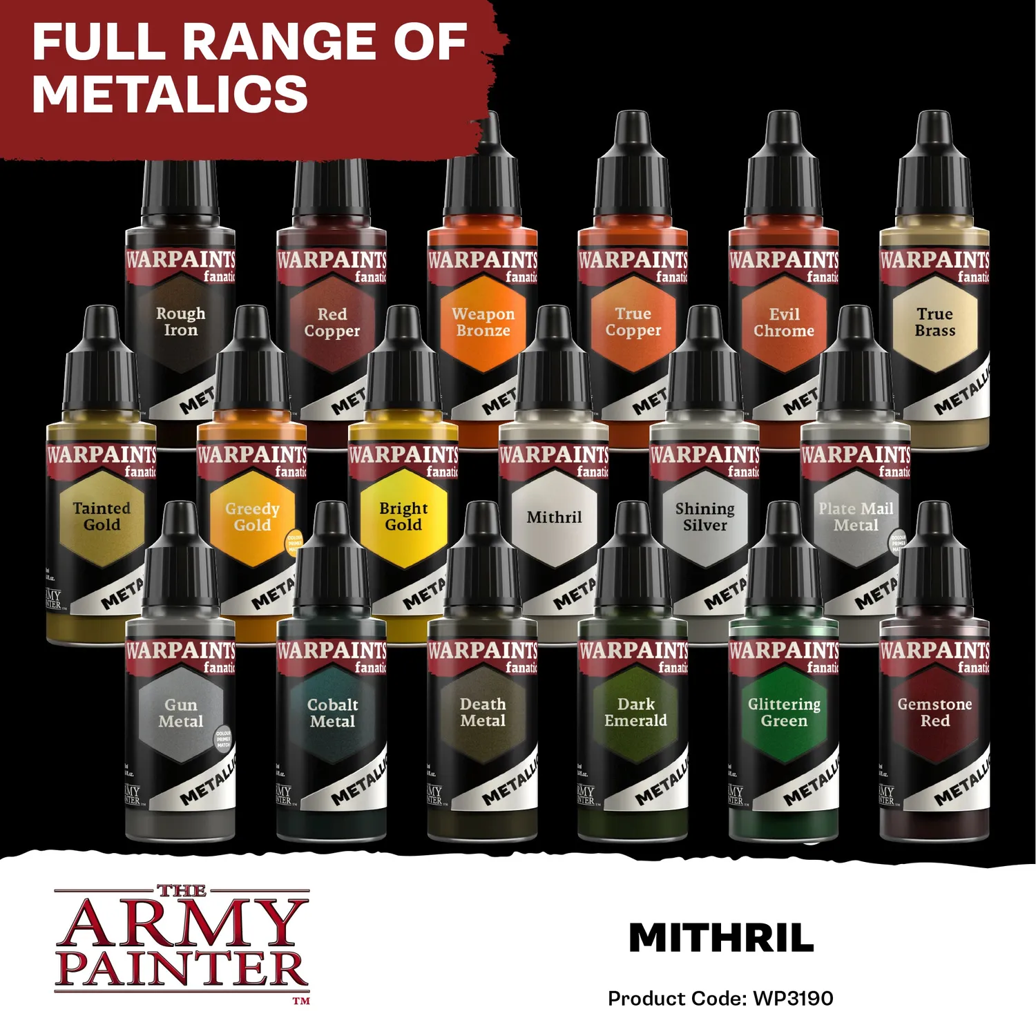 Army Painter Warpaints Fanatic Mithril peinture 18 ml métallique