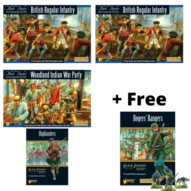 Black Powder French Indian War British coffret démarrage