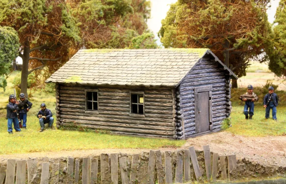 Renedra Log Cabin maison de terrain 28 mm plastique rigide 1:56