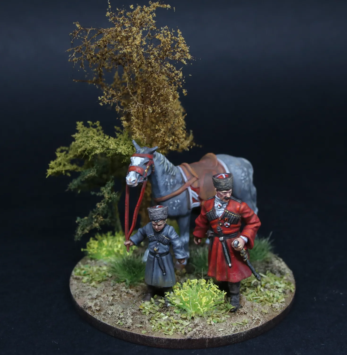 Des Tranchées aux Barricades Général Wrangel Baron noir figurine 28mm résine