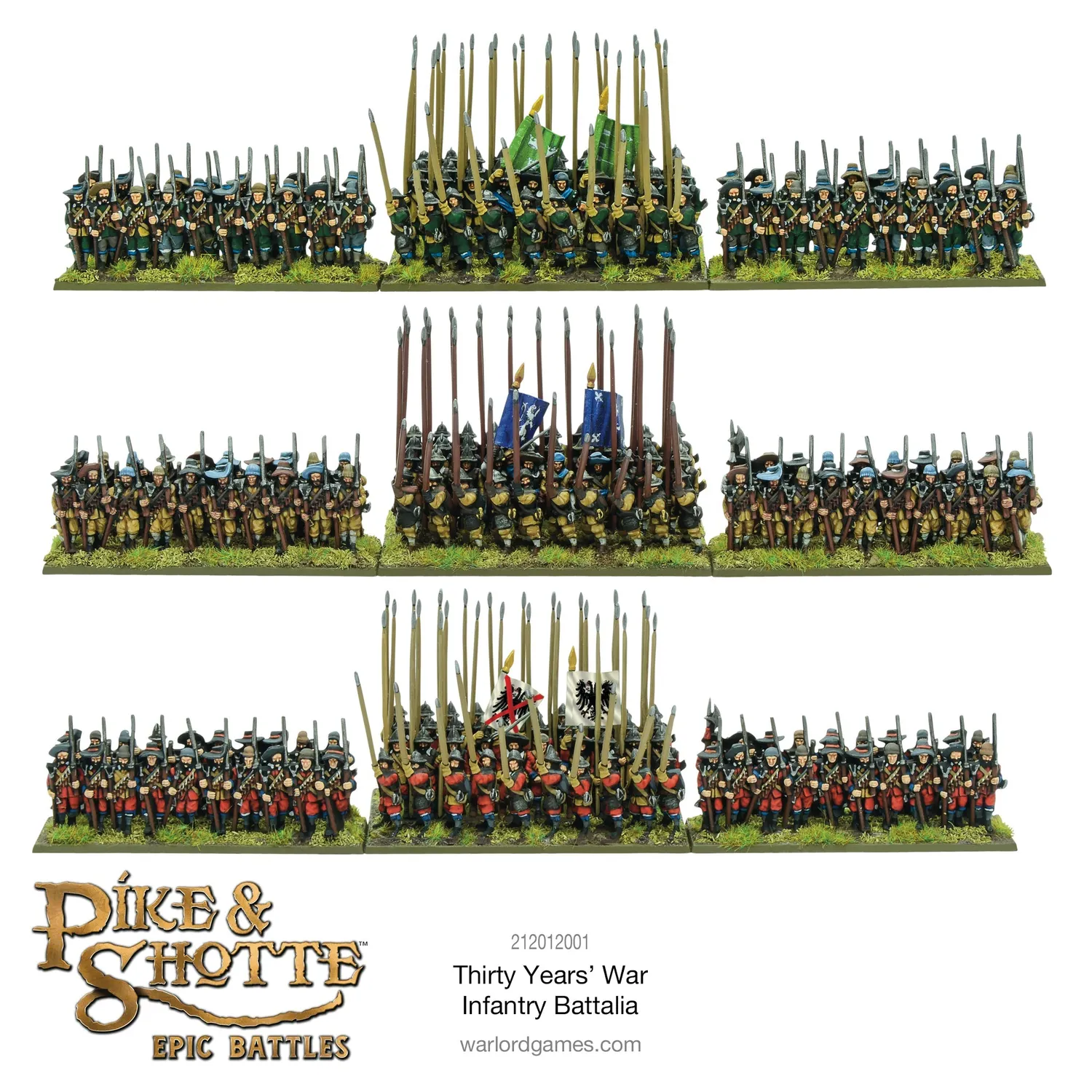 Pike & Shotte Epic Battles Thirty Year's War Infantry Battalia figurines plastique