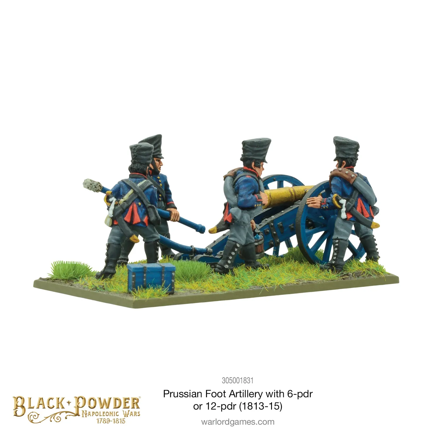Black Powder Artillerie à pied prussienne napoléonienne 6/12-pdr métal