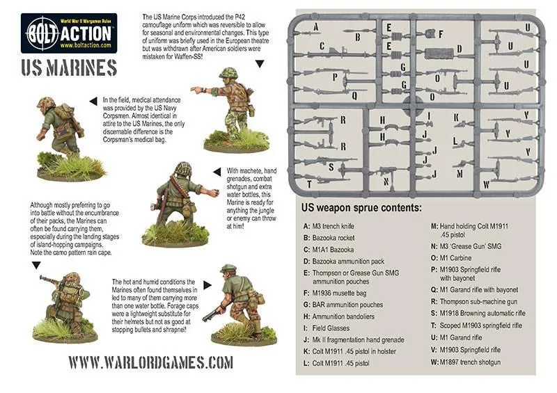 Bolt Action Semper Fidelis US Marines armée démarrage