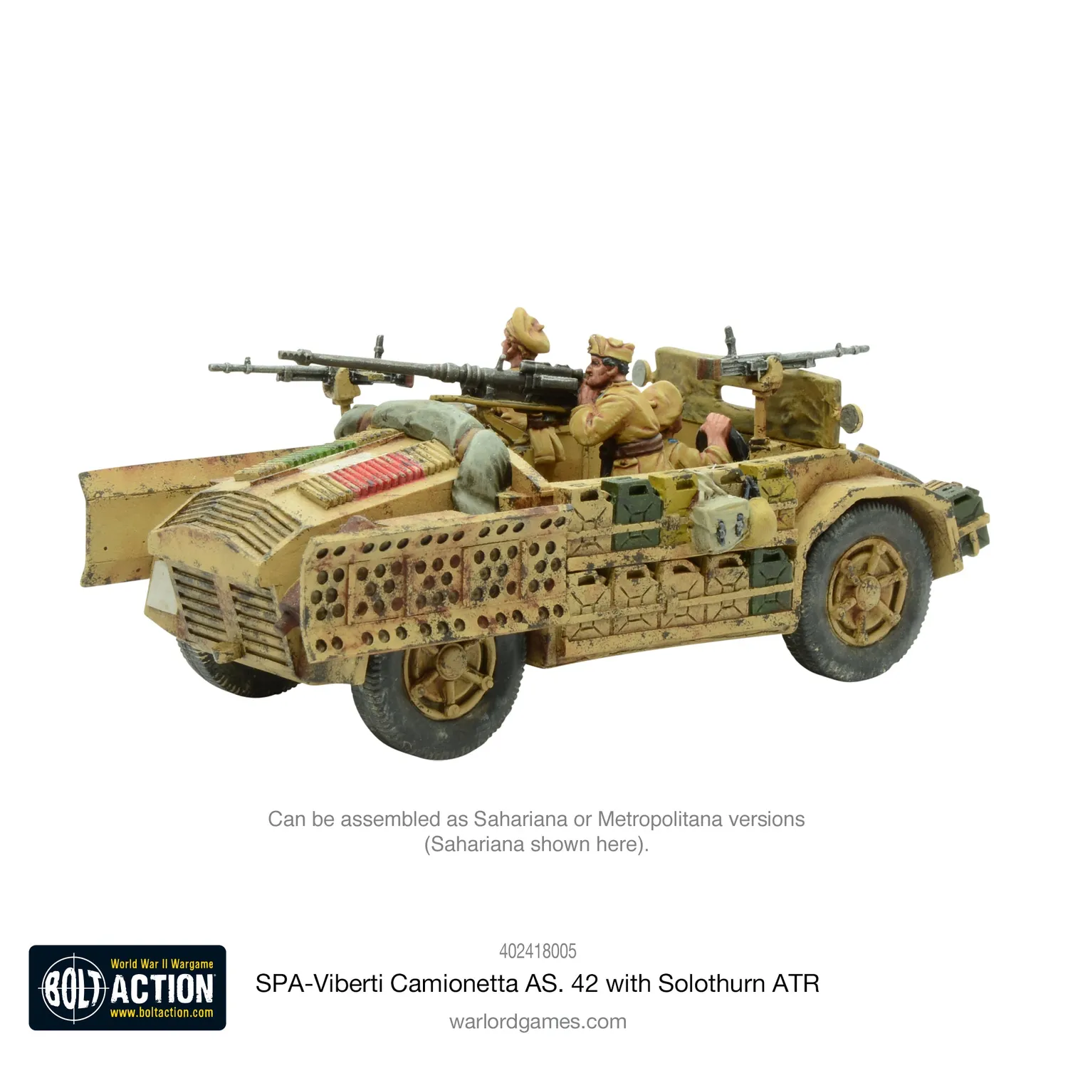 Bolt Action Camionetta AS.42 Solothurn véhicule miniature italien