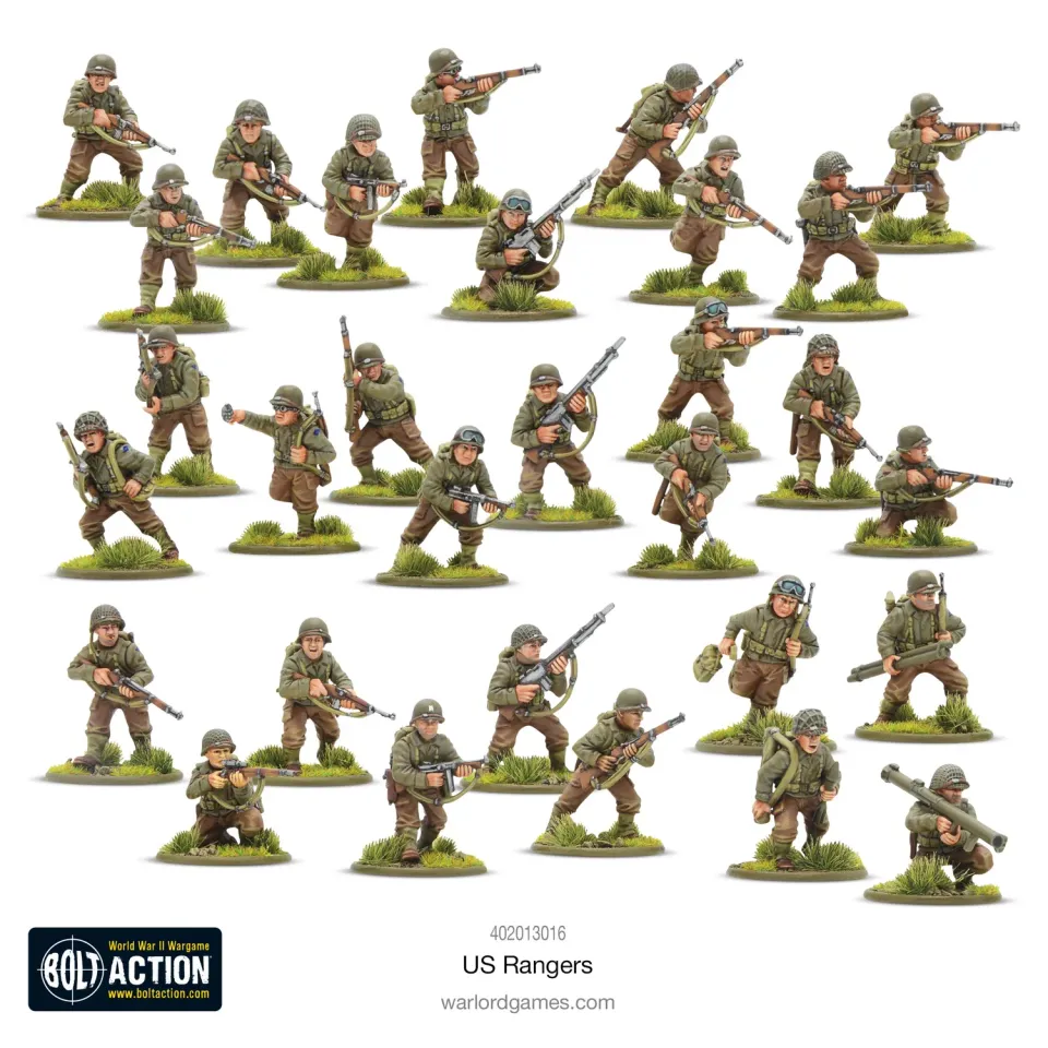 Bolt Action US Rangers boîte figurines plastique 30