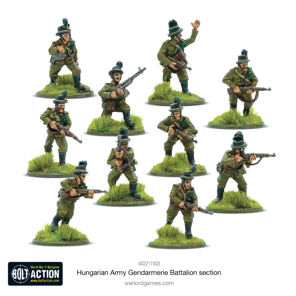 Bolt Action Hungarian Army Gendarmerie Battalion Section figurines métal